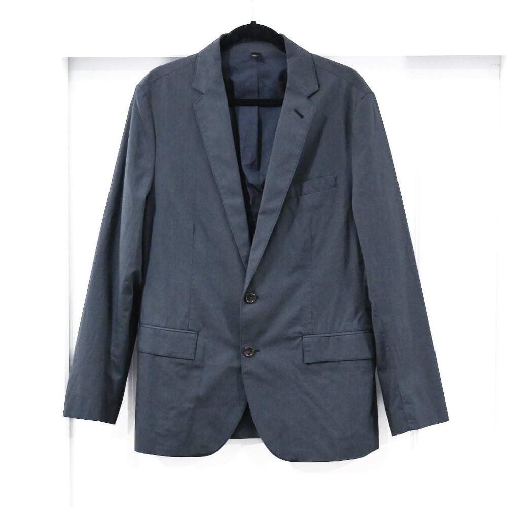 J Crew Unstructured Cotton Twill Microstripe Blazer Jacket Gray Blue